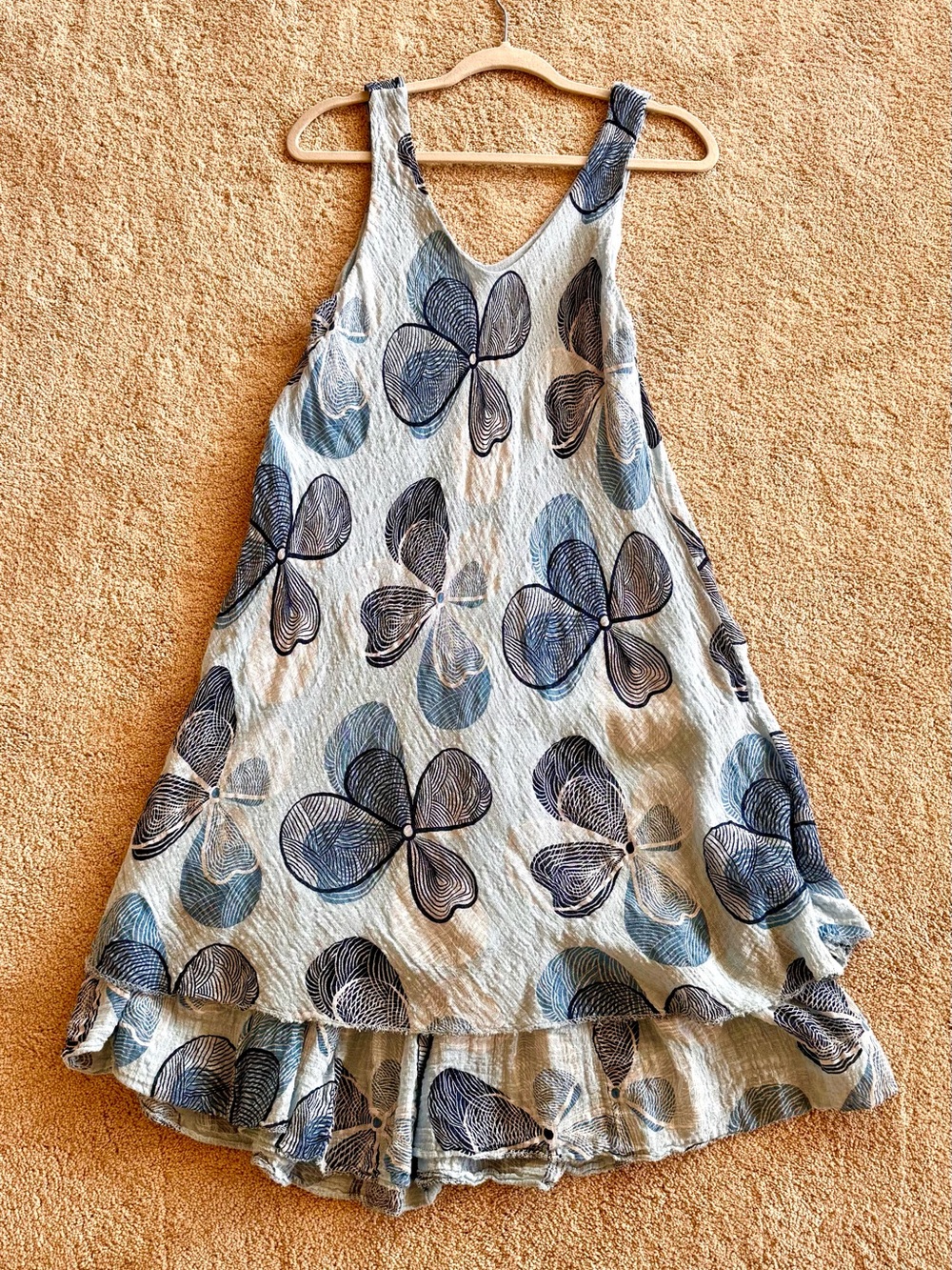 Cherish Blue Floral A-Line Women’s Sundress